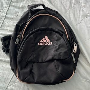 Mini black and pink adidas back pack